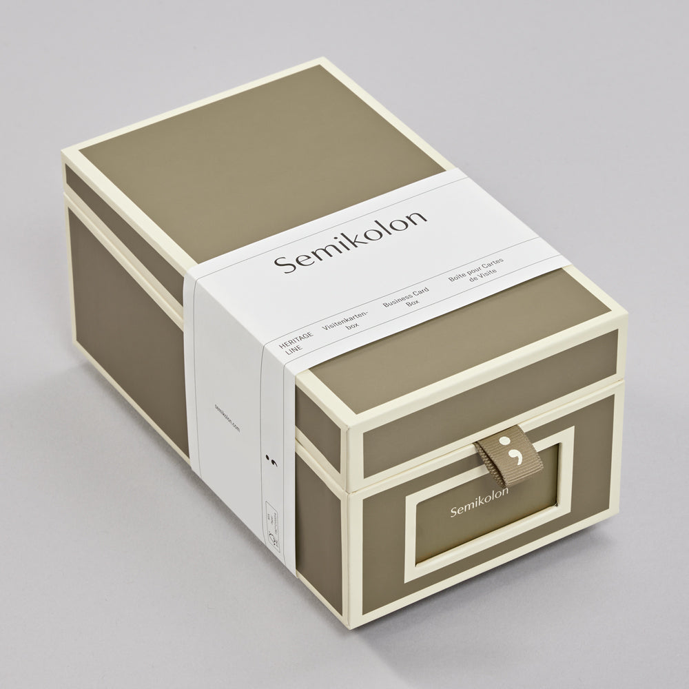 Business Card Box with A-Z Index Cards