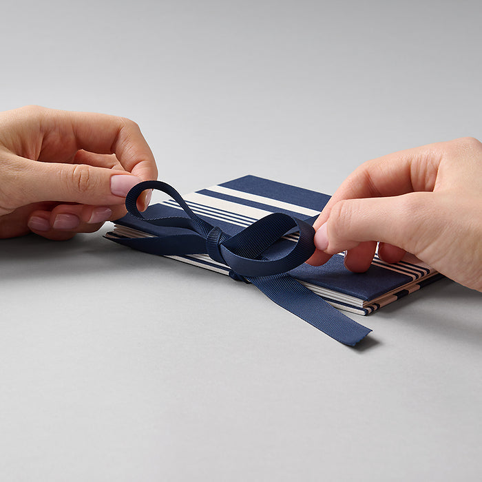 Leporello Classico, Rayure Edition, marine/chamois