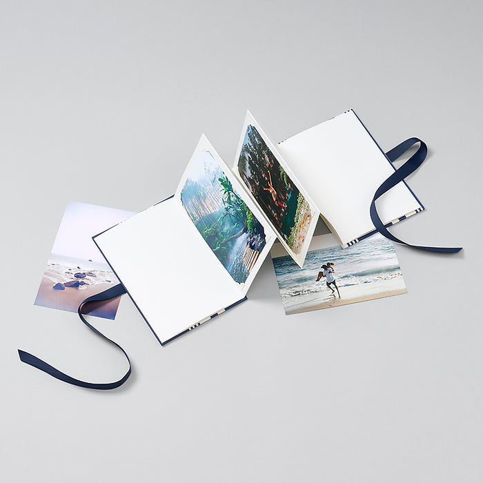 Leporello Classico, Rayure Edition, marine/chamois