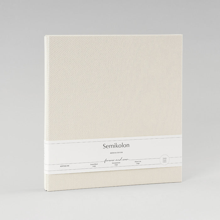 Screw Album Large, creme pages chamois, Wedding Edition