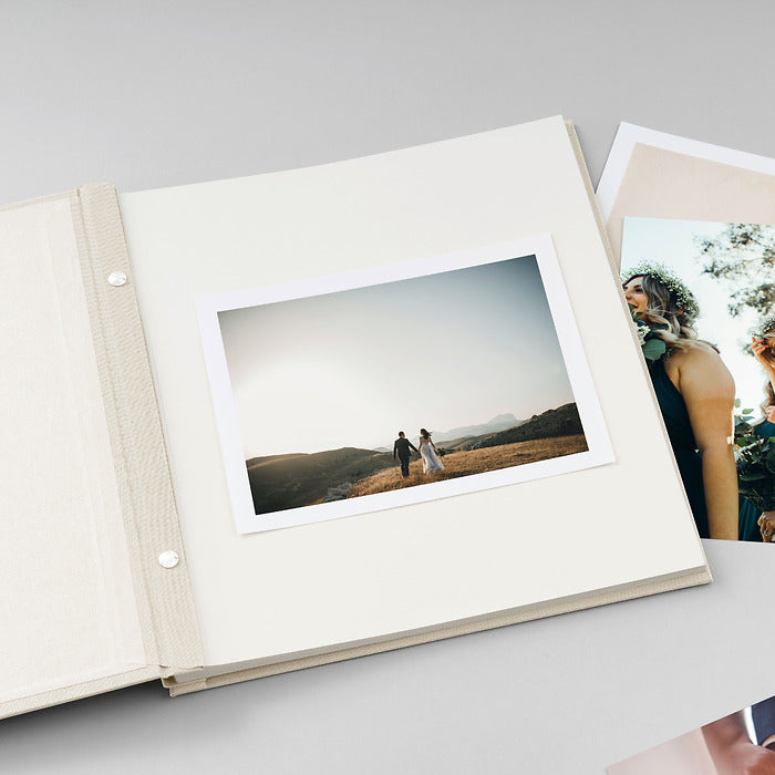 Screw Album Large, creme pages chamois, Wedding Edition