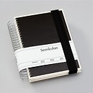 Mucho (A5) spiral-bound notebook, 330 pages, 3 different rulings, black